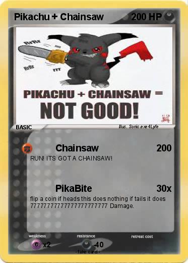 Pokemon Pikachu + Chainsaw