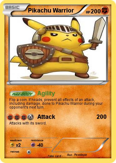 Pokemon Pikachu Warrior