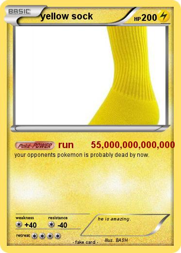 Pokemon yellow sock