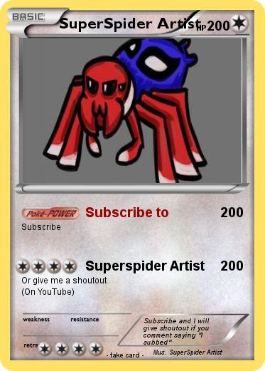 Pokemon SuperSpider Artist