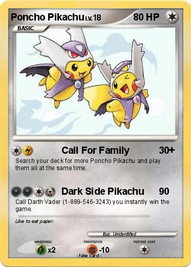 Pokemon Poncho Pikachu