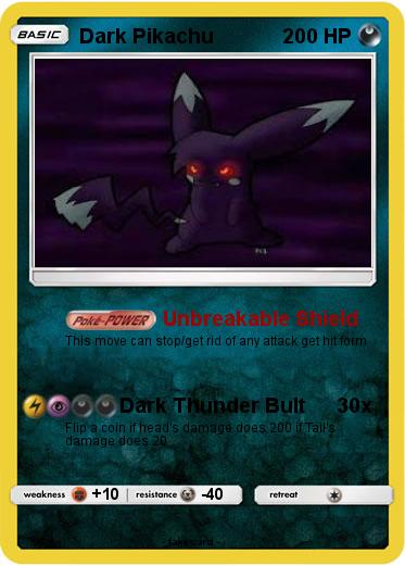 Pokemon Dark Pikachu