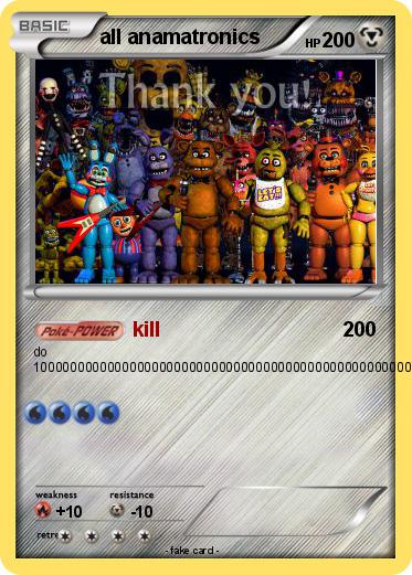 Pokemon all anamatronics
