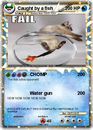 Pokemon Caught by a fish