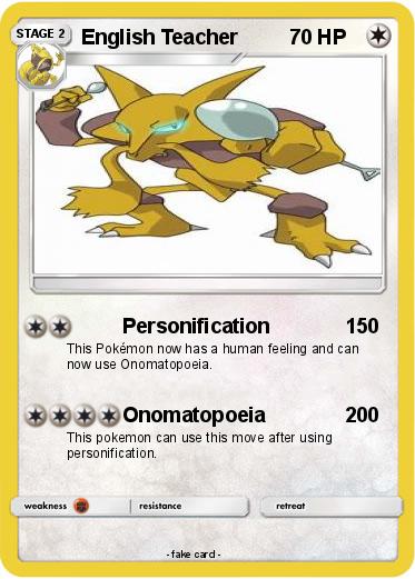 Pokemon English Teacher