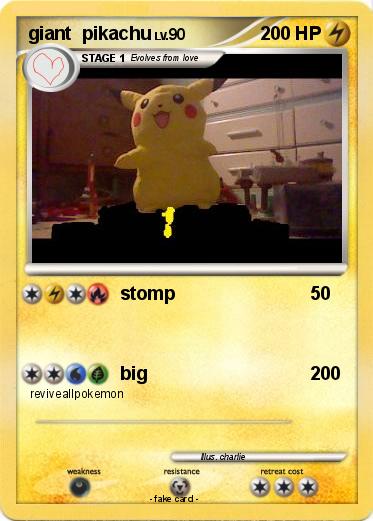 Pokemon giant  pikachu