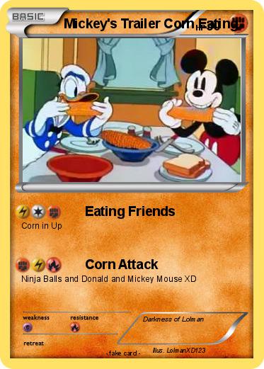Pokemon Mickey's Trailer Corn Eating