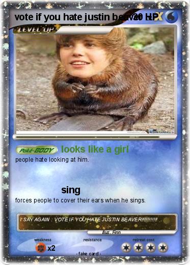 Pokemon vote if you hate justin beaver