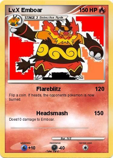 Pokemon Lv.X Emboar Pokemon Lv.X Emboar