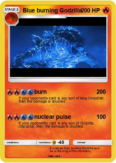 Pokemon Blue burning Godzilla