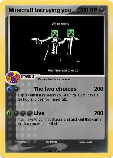 Pokemon Minecraft betraying you