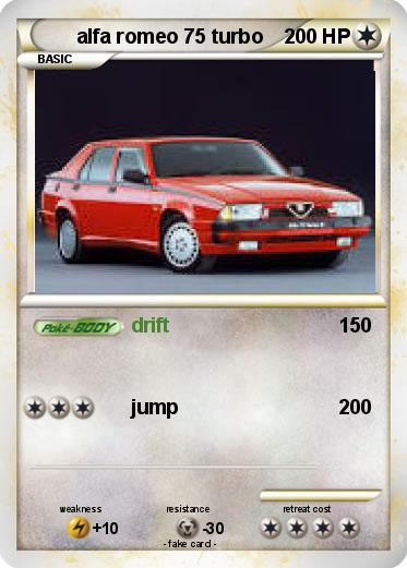 Pokemon alfa romeo 75 turbo