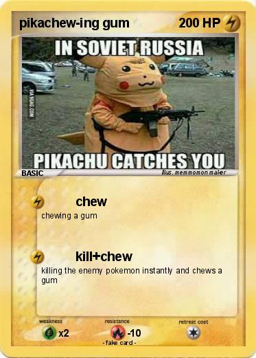 Pokemon pikachew-ing gum
