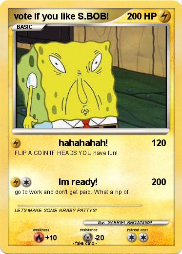 Pokemon vote if you like S.BOB!