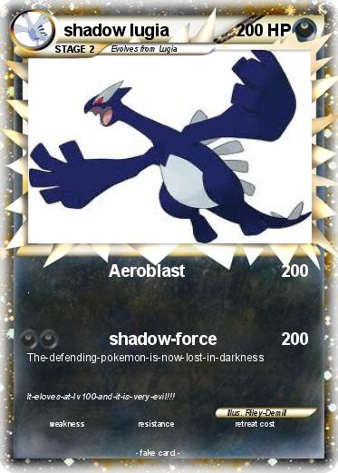 Pokemon shadow lugia