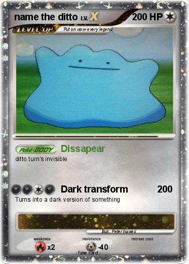 Pokemon name the ditto