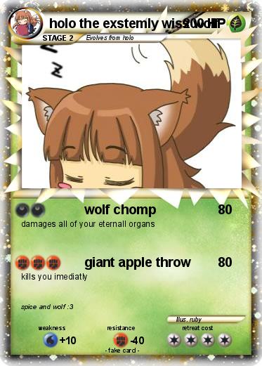 Pokemon holo the exstemly wiss wolf