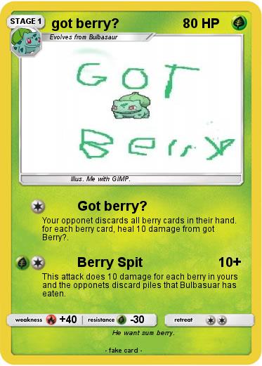 Pokemon got berry?