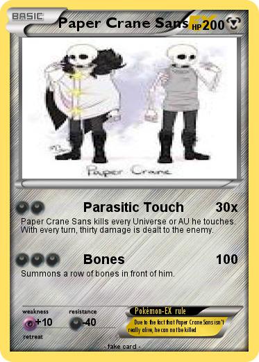 Pokemon Paper Crane Sans