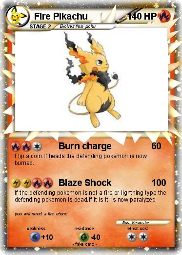 Pokemon Fire Pikachu