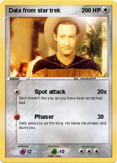 Pokemon Data from star trek