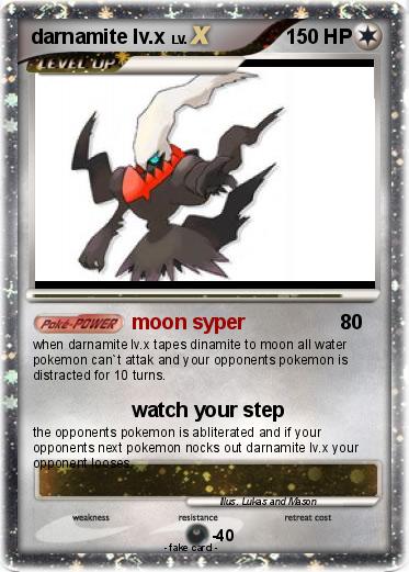 Pokemon darnamite lv.x