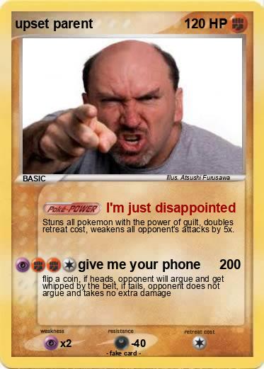 Pokemon upset parent