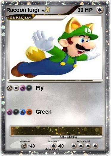 Pokemon Racoon luigi
