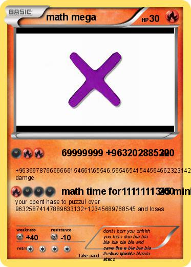 Pokemon math mega