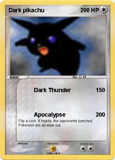 Pokemon Dark pikachu