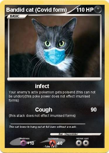 Pokemon Bandid cat (Covid form)
