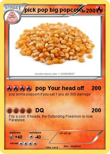 Pokemon pick pop big popcorn