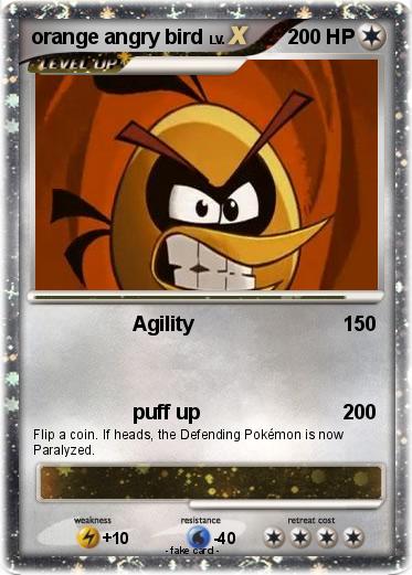 Pokemon orange angry bird
