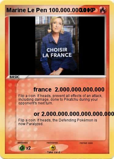 Pokemon Marine Le Pen 100.000.000.000