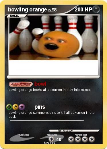 Pokemon bowling orange
