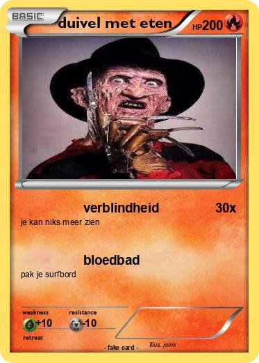 Pokemon duivel met eten