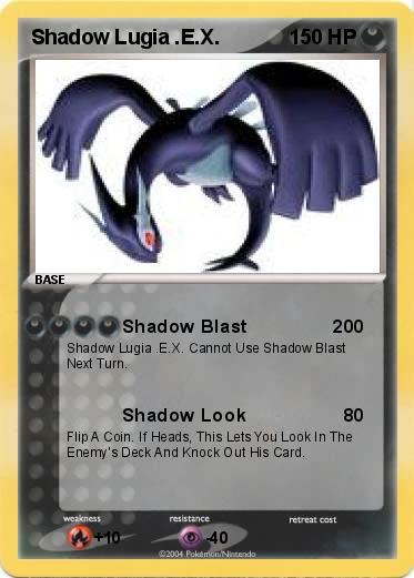 Pokemon Shadow Lugia .E.X.
