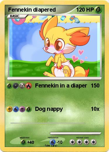 Pokemon Fennekin diapered