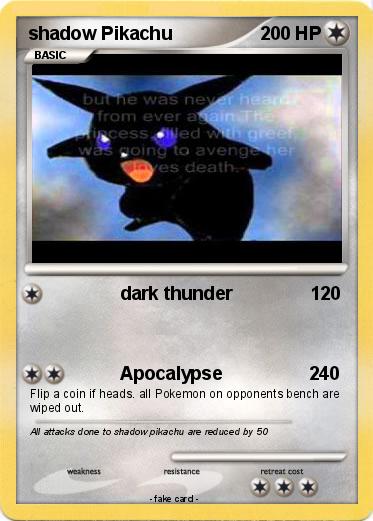 Pokemon shadow Pikachu