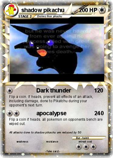 Pokemon shadow pikachu