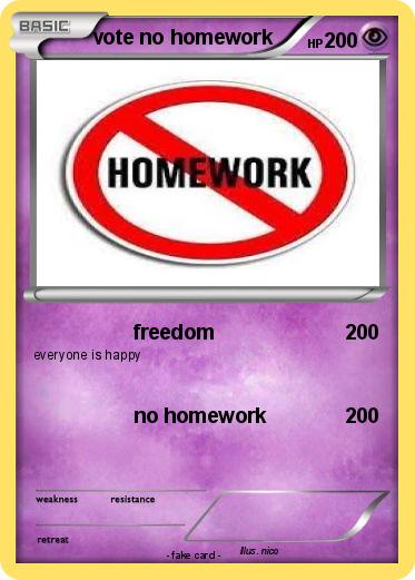 Pokemon vote no homework