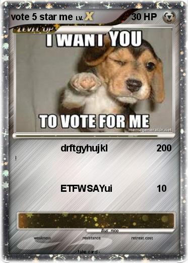Pokemon vote 5 star me