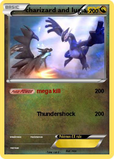 Pokemon charizard and lugia