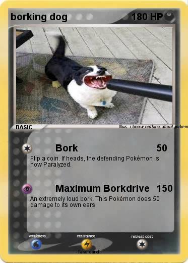 Pokemon borking dog