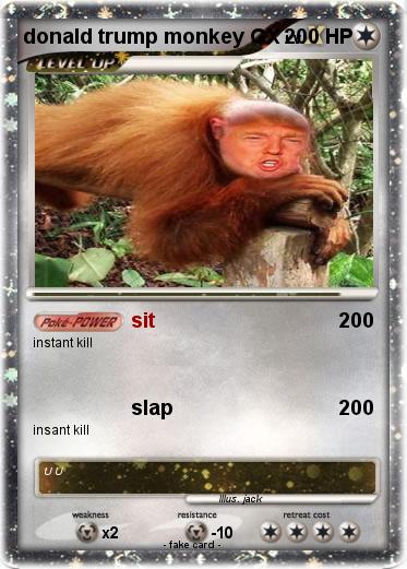 Pokemon donald trump monkey GX