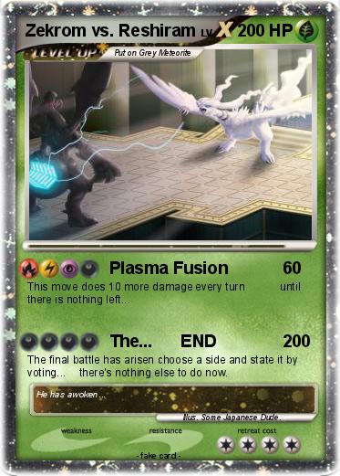 Pokemon Zekrom vs. Reshiram