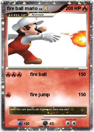 Pokemon fire ball mario
