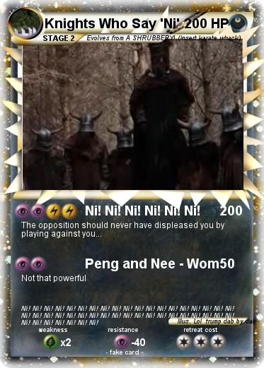 Pokemon Knights Who Say 'Ni'