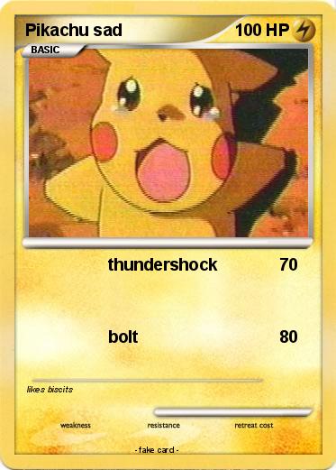 Pokemon Pikachu sad