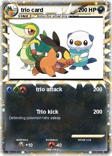 Pokemon trio card